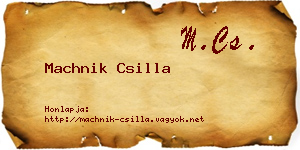 Machnik Csilla névjegykártya